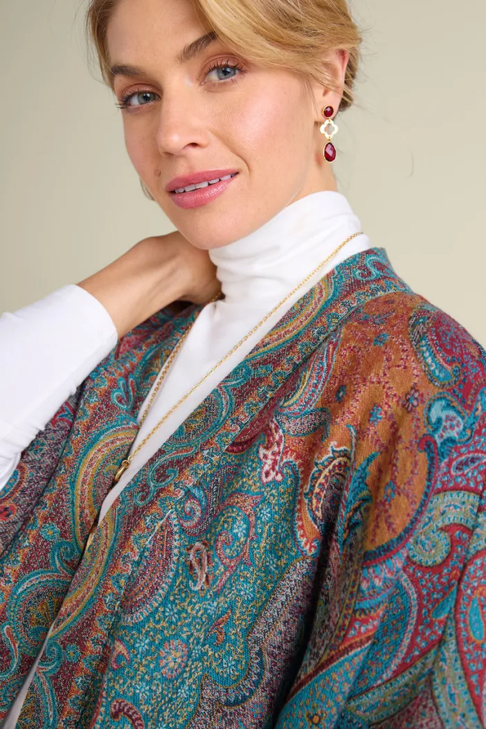 Soft Surroundings Scarves & Wraps|Rhea Woven Kimono Wrap Multi
