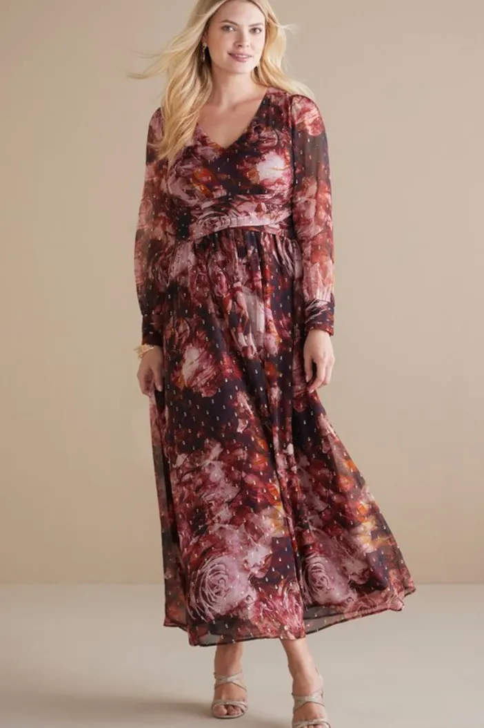 Soft Surroundings Dresses|Rina Silk Dress MultiFloral