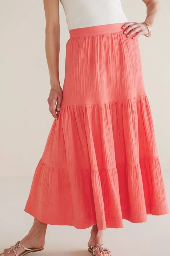 Soft Surroundings Skirts|Ruari Gauze Maxi Skirt