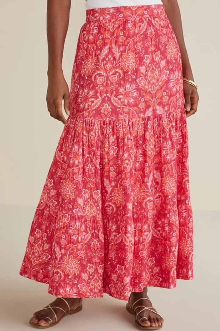 Soft Surroundings Skirts|Ruari Gauze Maxi Skirt