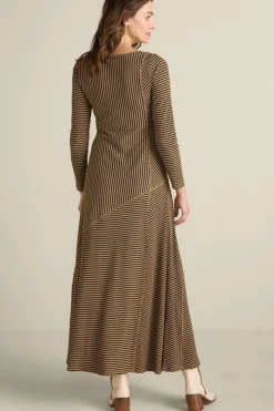 Soft Surroundings Dresses|Ryley Dress Brown/BlackStripe