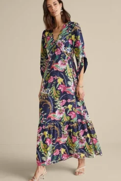 Soft Surroundings Dresses|Samantha Maxi Dress NavyPaisley