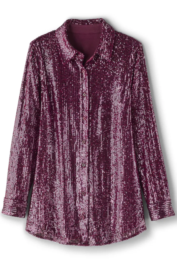 Soft Surroundings Tops|Sancerre Sequin Shirt