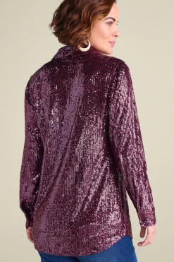 Soft Surroundings Tops|Sancerre Sequin Shirt