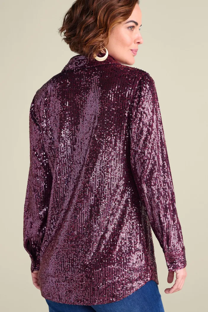 Soft Surroundings Tops|Sancerre Sequin Shirt