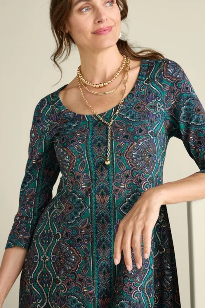 Soft Surroundings Dresses|Santiago 3/4 Sleeve Dress