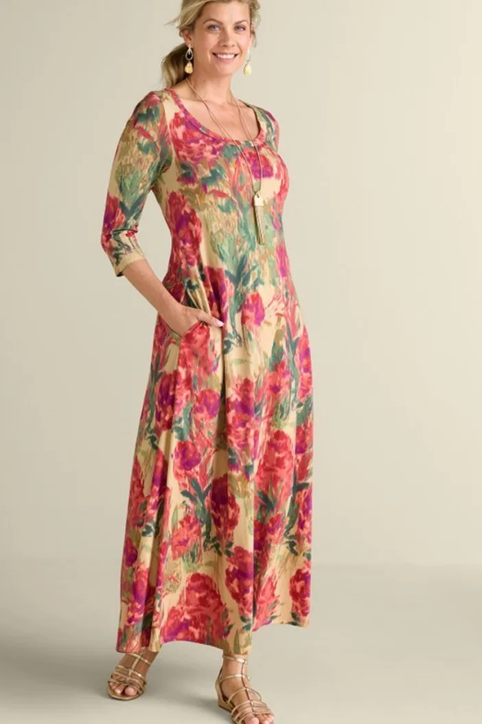 Soft Surroundings Dresses|Santiago 3/4 Sleeve Dress