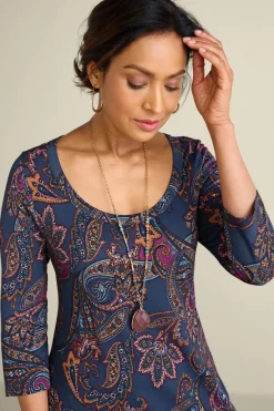 Soft Surroundings Dresses|Santiago 3/4 Sleeve Dress