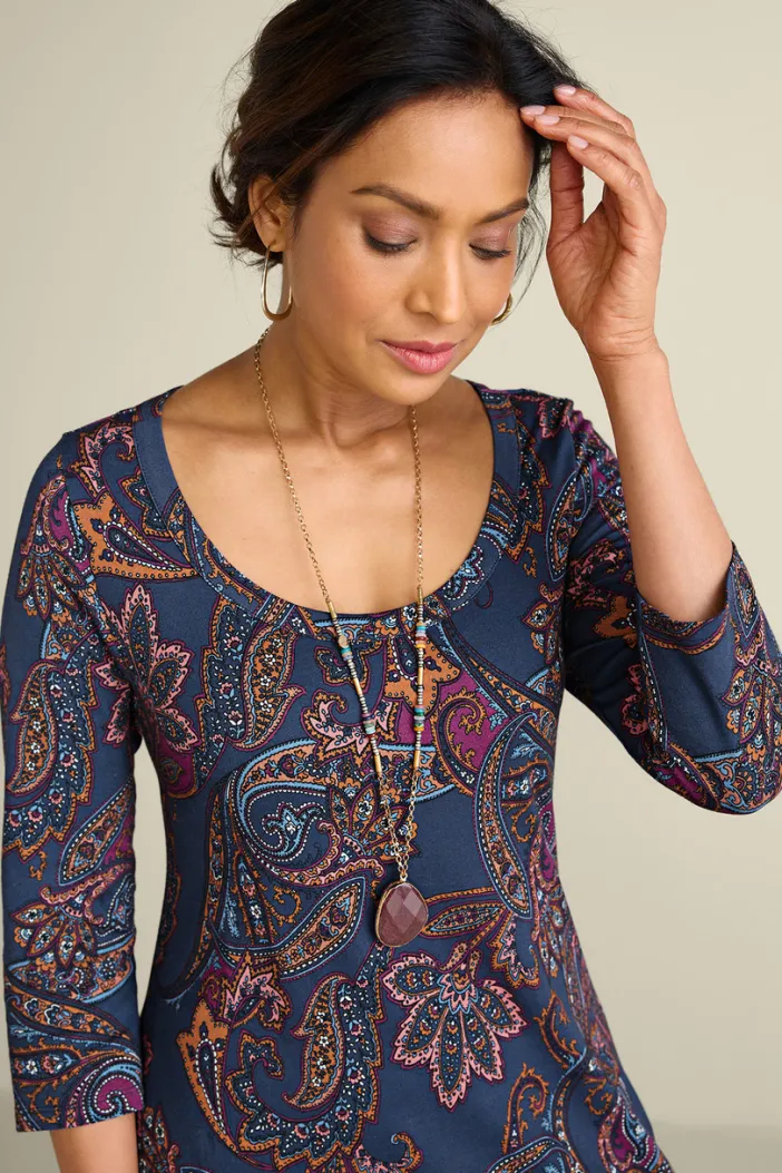 Soft Surroundings Dresses|Santiago 3/4 Sleeve Dress