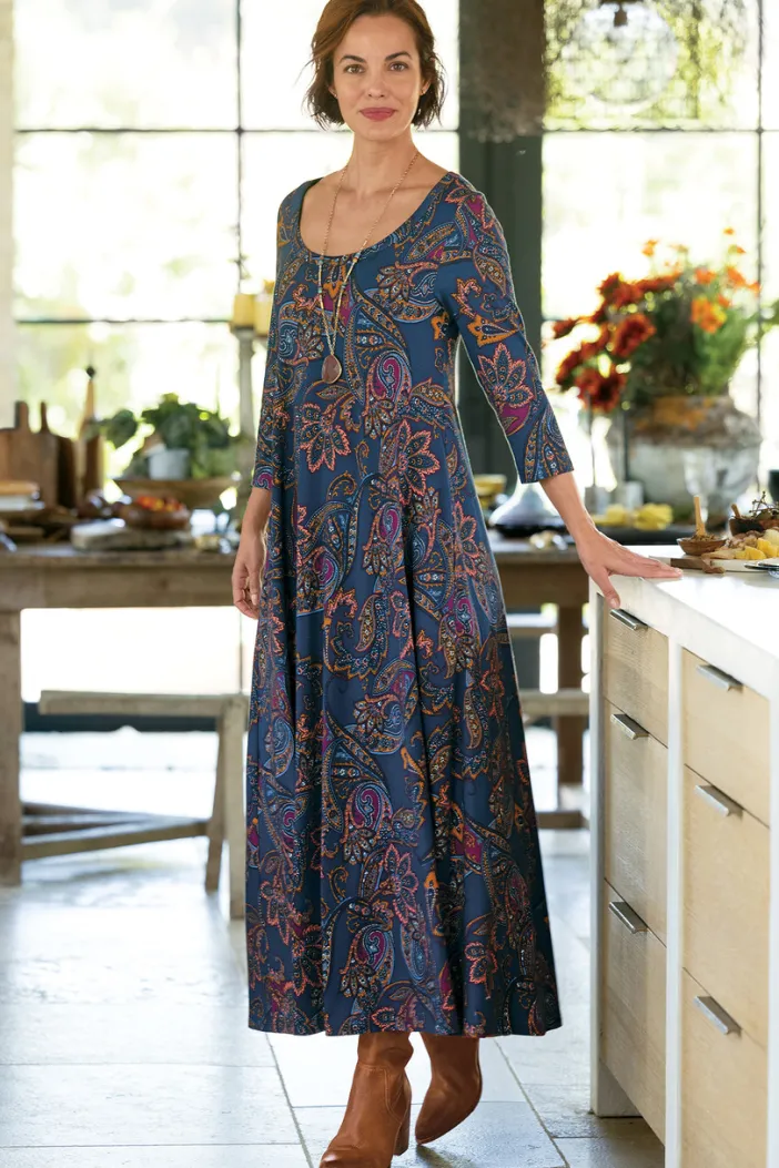 Soft Surroundings Dresses|Santiago 3/4 Sleeve Dress