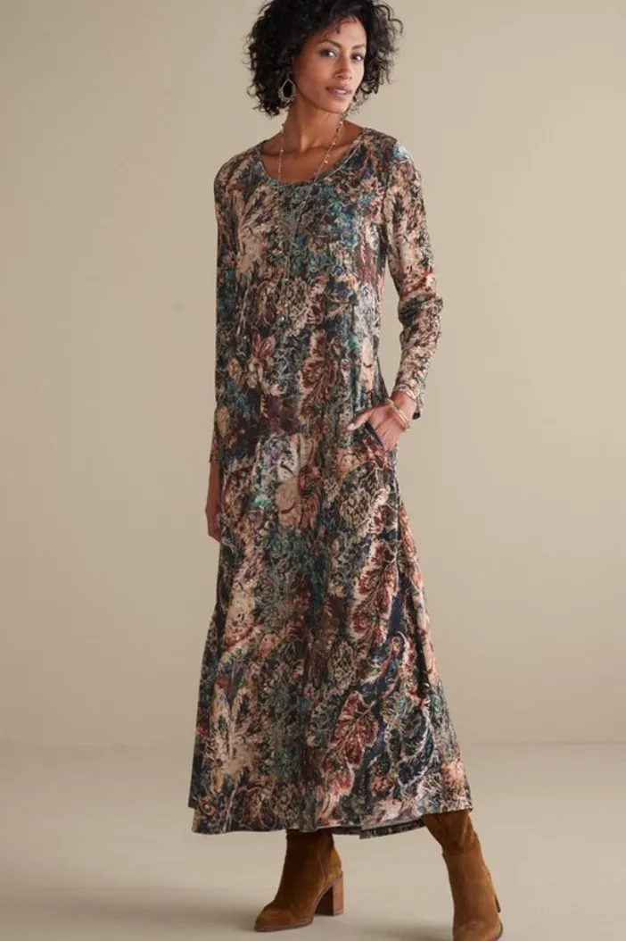 Soft Surroundings Dresses|Santiago Stretch Velvet Dress