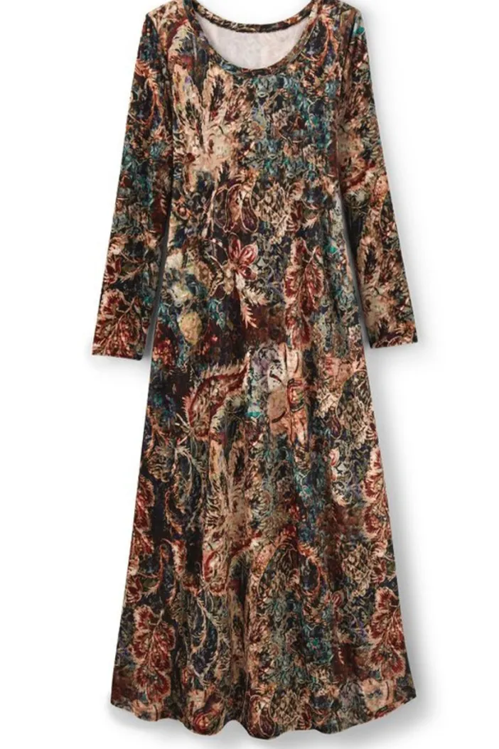 Soft Surroundings Dresses|Santiago Stretch Velvet Dress