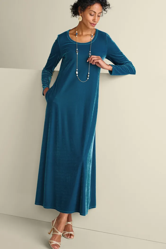 Soft Surroundings Dresses|Santiago Stretch Velvet Dress