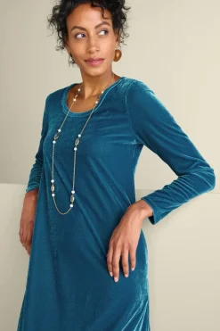 Soft Surroundings Dresses|Santiago Stretch Velvet Dress