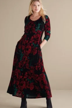 Soft Surroundings Dresses|Santiago Stretch Velvet Dress