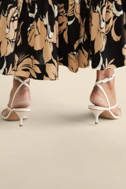 Soft Surroundings Shoes|Schutz Helene Kitten Heel Sandal Pearl