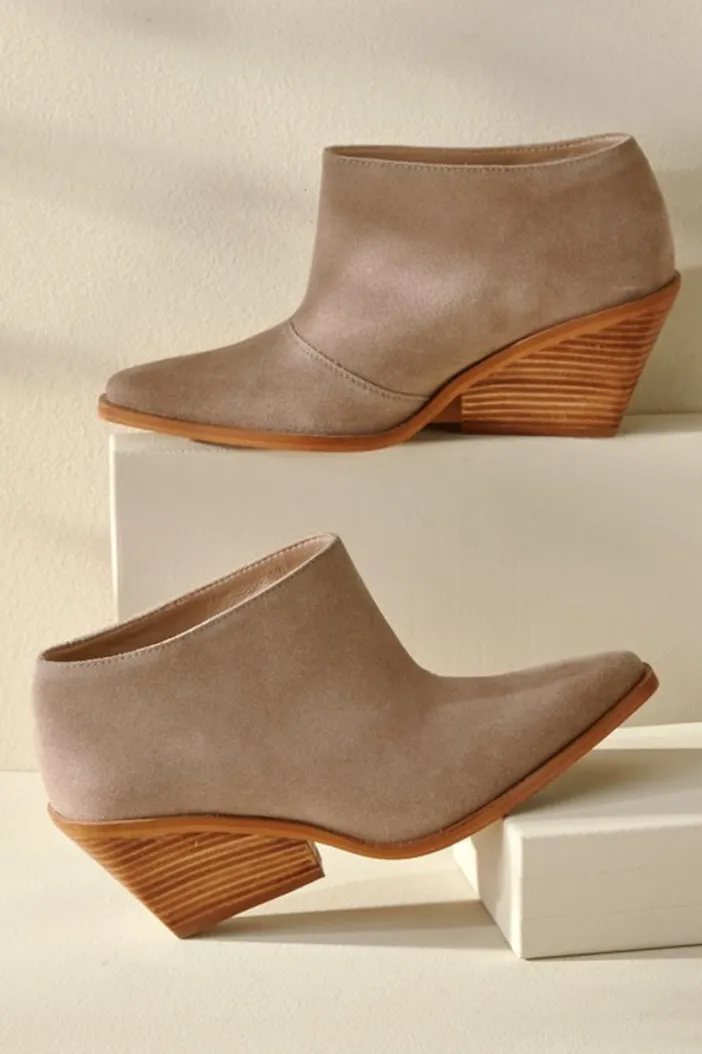 Soft Surroundings Shoes|Seychelles Sedona Seamed Bootie StoneGrey