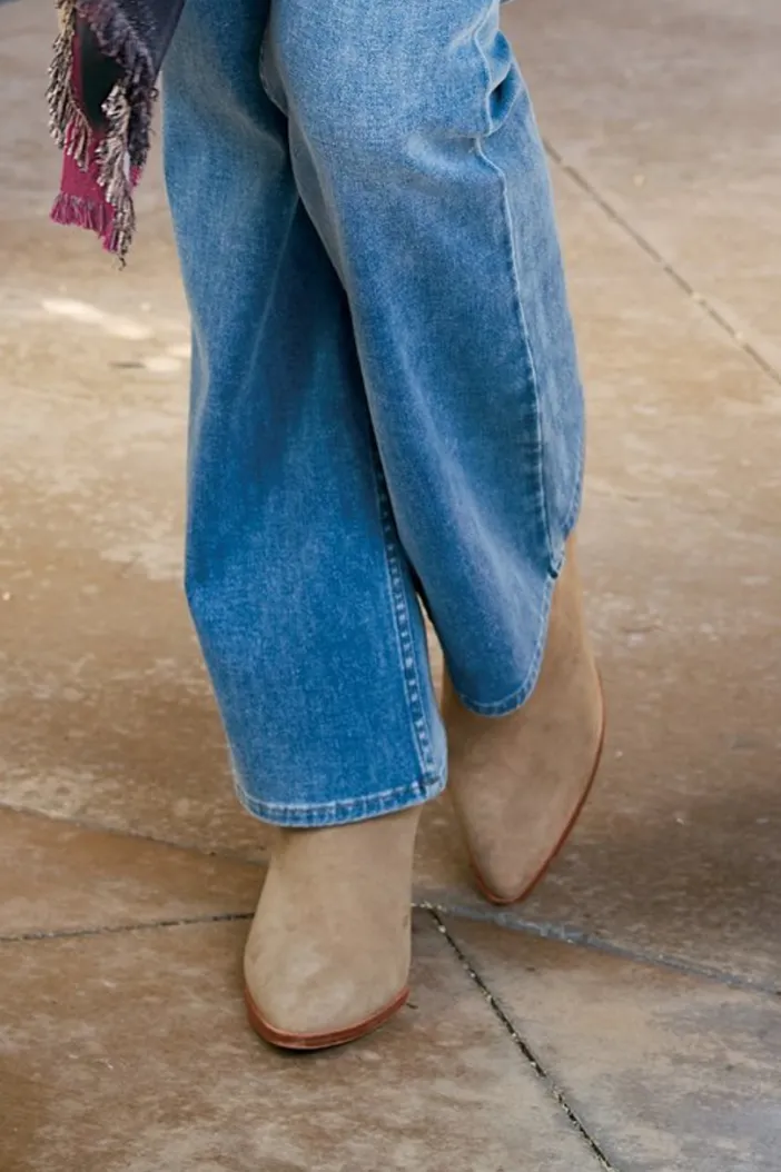 Soft Surroundings Shoes|Seychelles Sedona Seamed Bootie StoneGrey