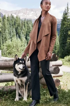 Soft Surroundings Toppers|Jackets & Coats|Shape Drape Faux Suede Jacket