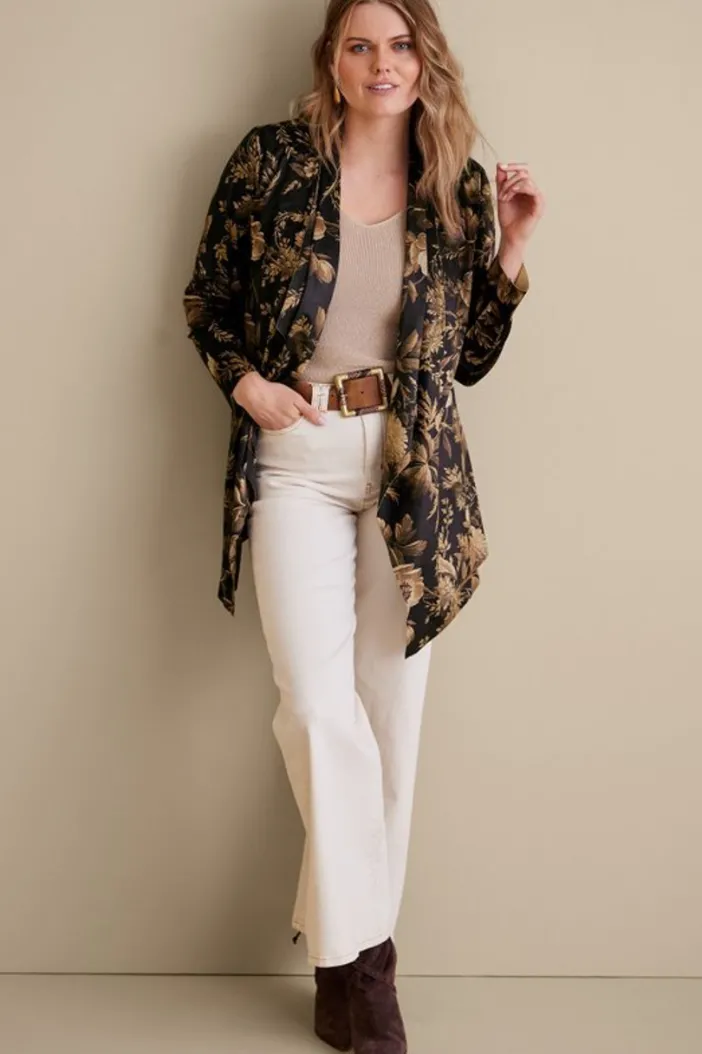 Soft Surroundings Toppers|Jackets & Coats|Shape Drape Faux Suede Jacket