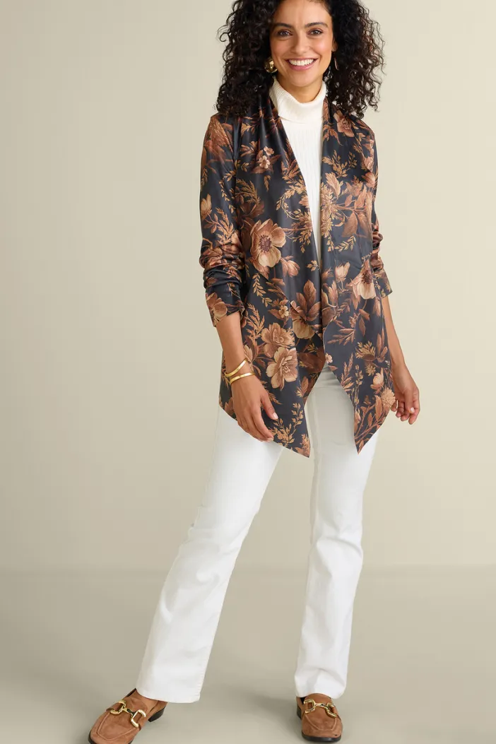Soft Surroundings Toppers|Jackets & Coats|Shape Drape Faux Suede Jacket