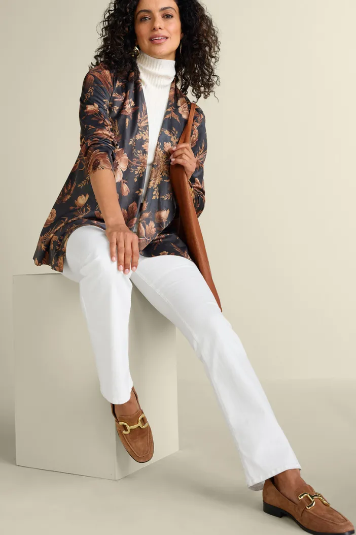 Soft Surroundings Toppers|Jackets & Coats|Shape Drape Faux Suede Jacket