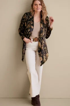 Soft Surroundings Toppers|Jackets & Coats|Shape Drape Faux Suede Jacket