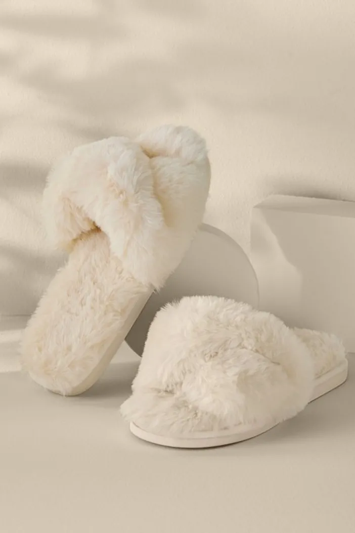 Soft Surroundings Shoes|Shiraleah Stowe Slippers Ivory