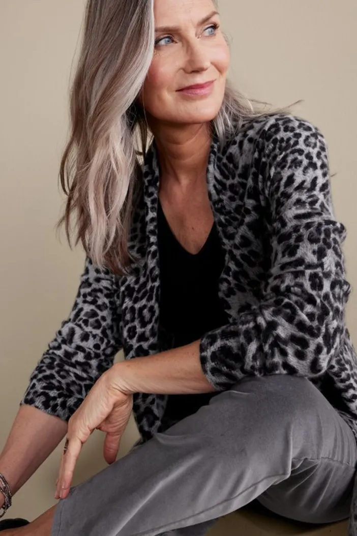 Soft Surroundings Tops|Sweaters & Cardigans|Sibyl Cashmere Printed Cardigan Leopard