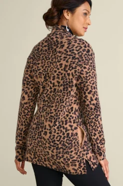 Soft Surroundings Tops|Sweaters & Cardigans|Sibyl Cashmere Printed Cardigan Leopard