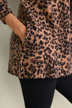 Soft Surroundings Tops|Sweaters & Cardigans|Sibyl Cashmere Printed Cardigan Leopard