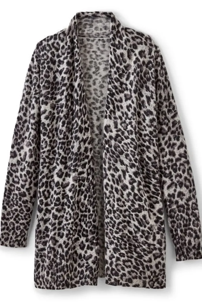 Soft Surroundings Tops|Sweaters & Cardigans|Sibyl Cashmere Printed Cardigan Leopard