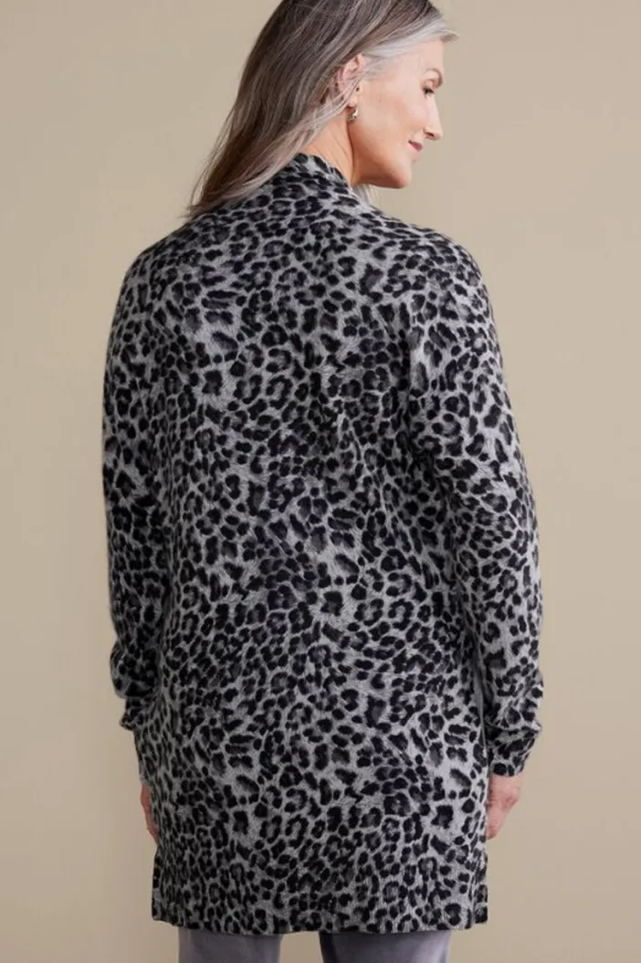 Soft Surroundings Tops|Sweaters & Cardigans|Sibyl Cashmere Printed Cardigan Leopard