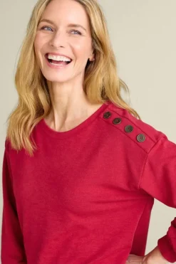 Soft Surroundings Tops|Siesta Soft Button Shoulder Tunic LipstickHeather