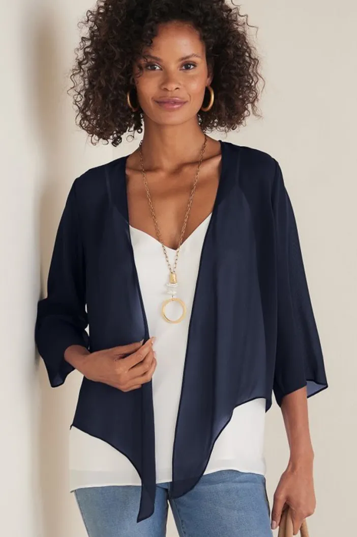 Soft Surroundings Toppers|Jackets & Coats|Silk Undercover Topper