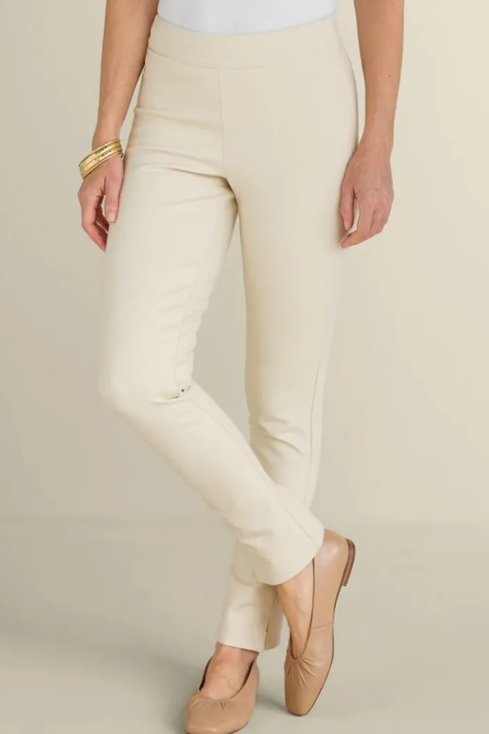 Soft Surroundings Pants|Soft Essential Ponte Slim Leg Pants