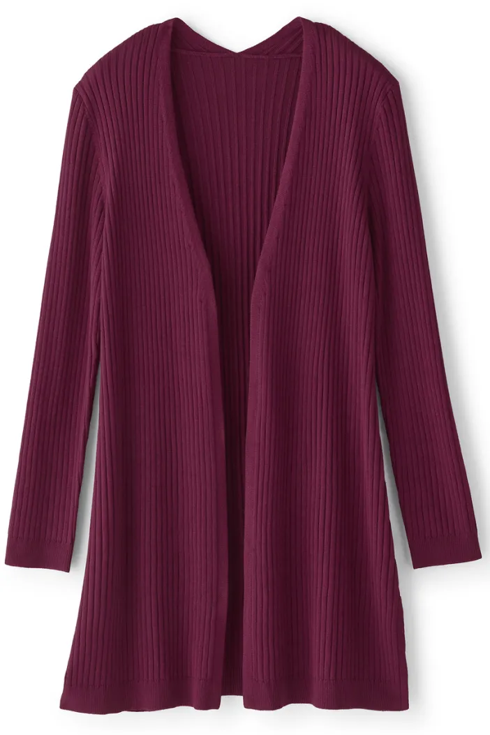 Soft Surroundings Tops|Sweaters & Cardigans|Soft Essential Ribbed Long Cardi
