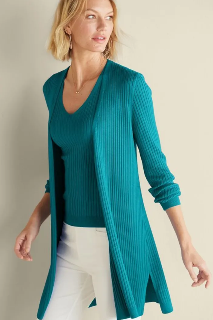 Soft Surroundings Tops|Sweaters & Cardigans|Soft Essential Ribbed Long Cardi