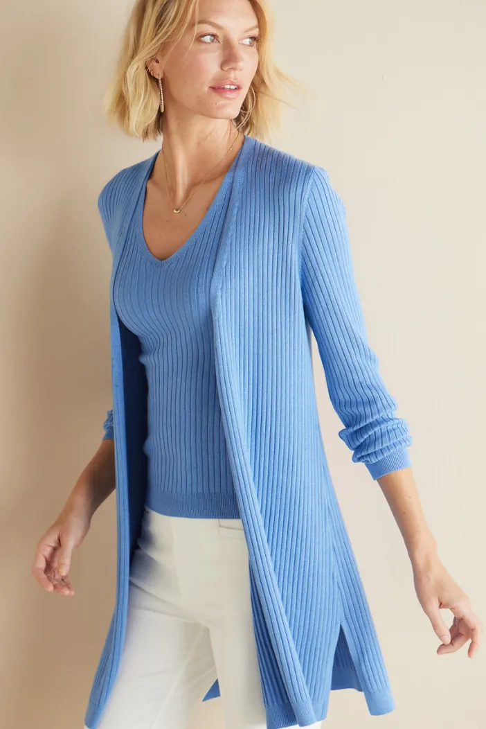 Soft Surroundings Tops|Sweaters & Cardigans|Soft Essential Ribbed Long Cardi