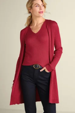 Soft Surroundings Tops|Sweaters & Cardigans|Soft Essential Ribbed Long Cardi