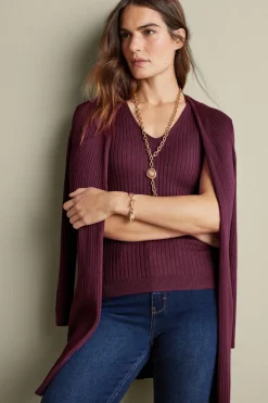 Soft Surroundings Tops|Sweaters & Cardigans|Soft Essential Ribbed Long Cardi