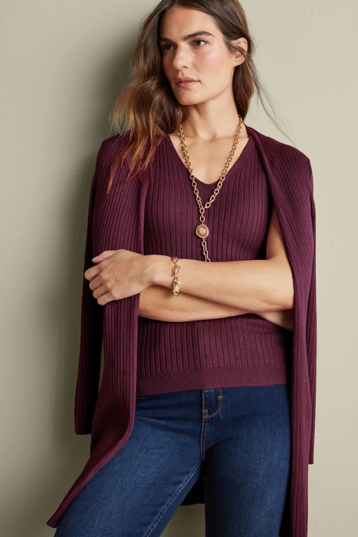 Soft Surroundings Tops|Sweaters & Cardigans|Soft Essential Ribbed Long Cardi