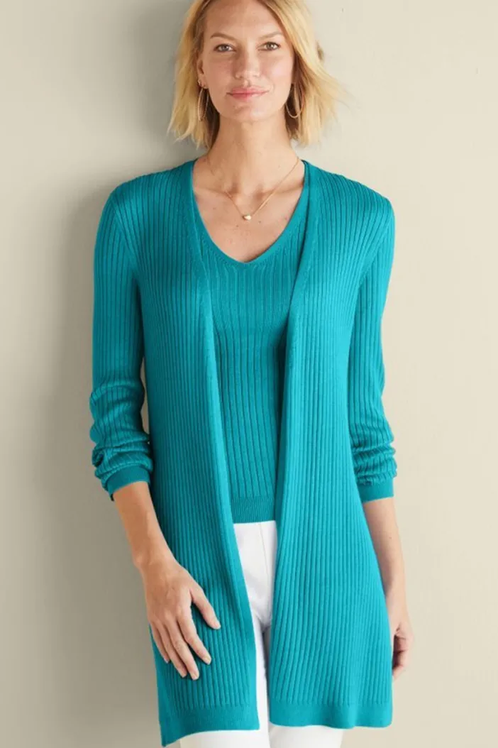 Soft Surroundings Tops|Sweaters & Cardigans|Soft Essential Ribbed Long Cardi