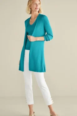 Soft Surroundings Tops|Sweaters & Cardigans|Soft Essential Ribbed Long Cardi