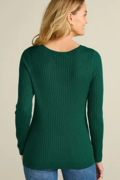 Soft Surroundings Tops|Sweaters & Cardigans|Soft Essential Ribbed Pullover Sweater