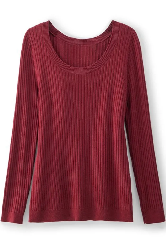 Soft Surroundings Tops|Sweaters & Cardigans|Soft Essential Ribbed Pullover Sweater
