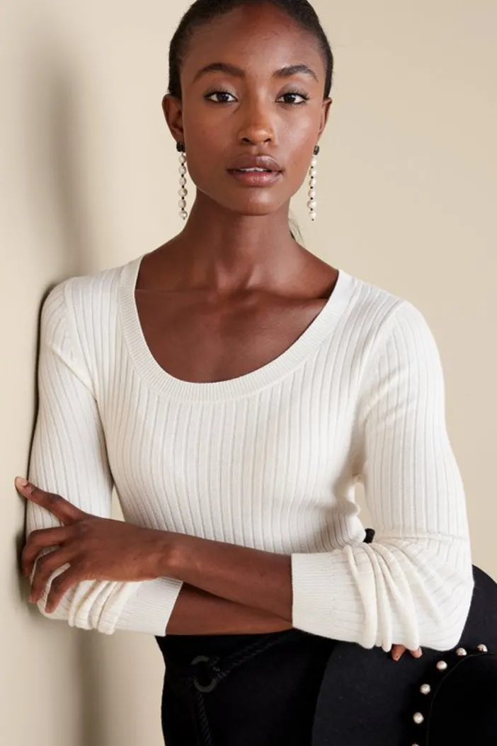 Soft Surroundings Tops|Sweaters & Cardigans|Soft Essential Ribbed Pullover Sweater