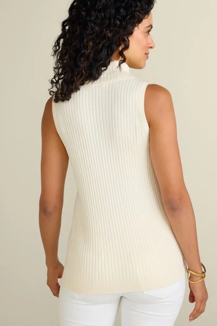 Soft Surroundings Tops|Sweaters & Cardigans|Soft Essential Ribbed Turtleneck Tank