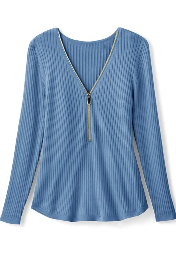 Soft Surroundings Tops|Sweaters & Cardigans|Soft Essential Ribbed Valentina Sweater