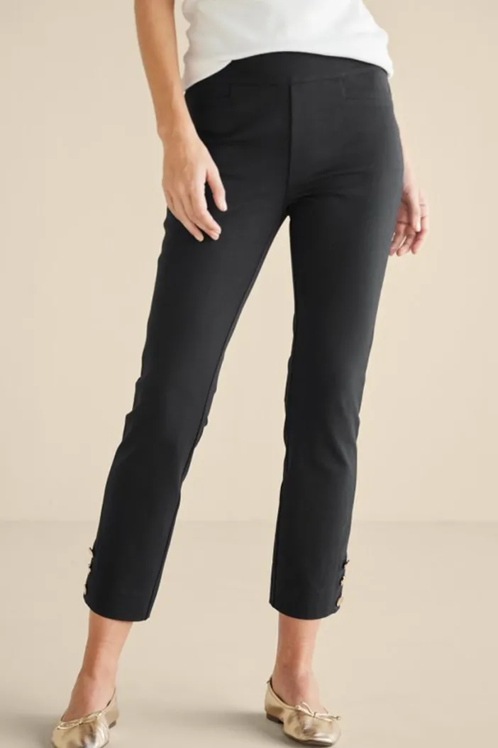 Soft Surroundings Pants|Soft Essential Superla Slim Leg Crop Pants